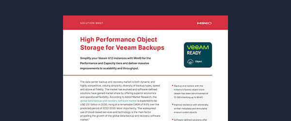 用于 Veeam 备份的高性能对象存储